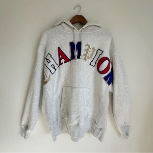 Champion Men’s Reverse Weave Old English Spell Out Hoodie, size Extra Large